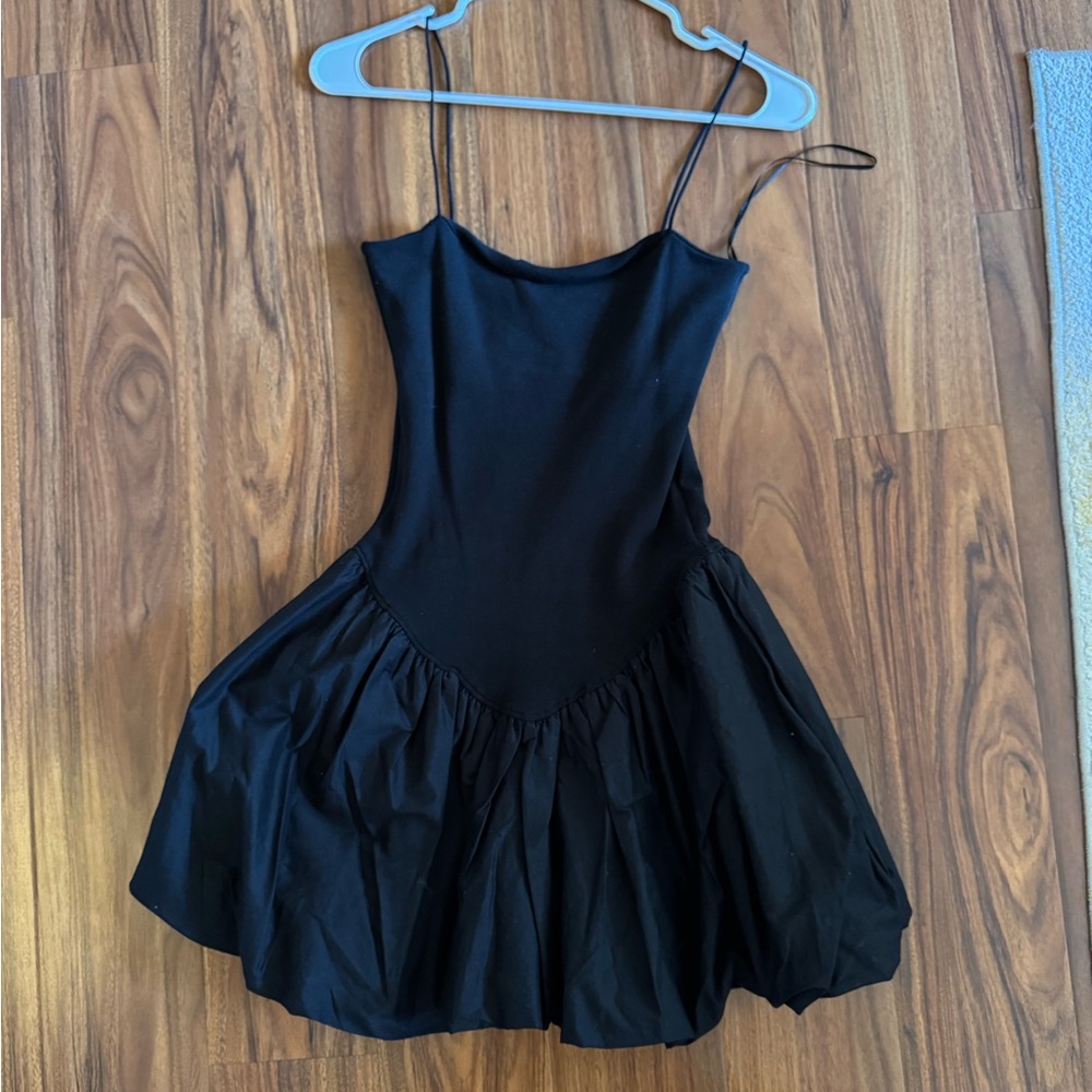 Zara Black Bubble hem dress